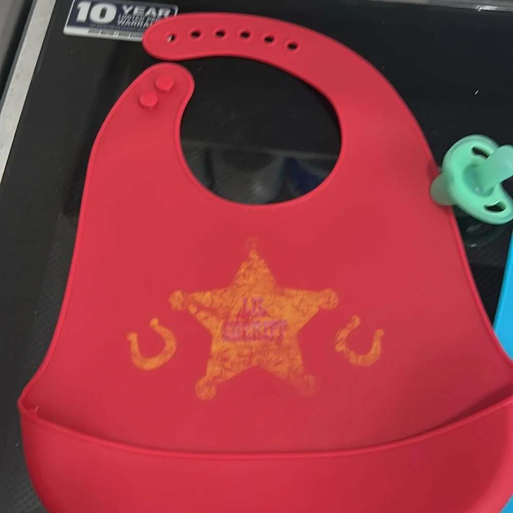 FREE WHEN ADDED TO BUNDLE lot set silicon bibs and pacifier boys baby